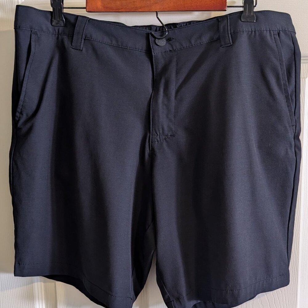 Banana Republic Mens Elastic Waist Flat Front Chino Shorts Black - 38